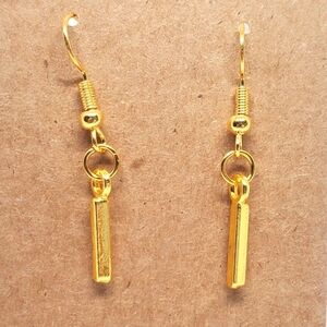 7/$10 I Initial Earrings, New
